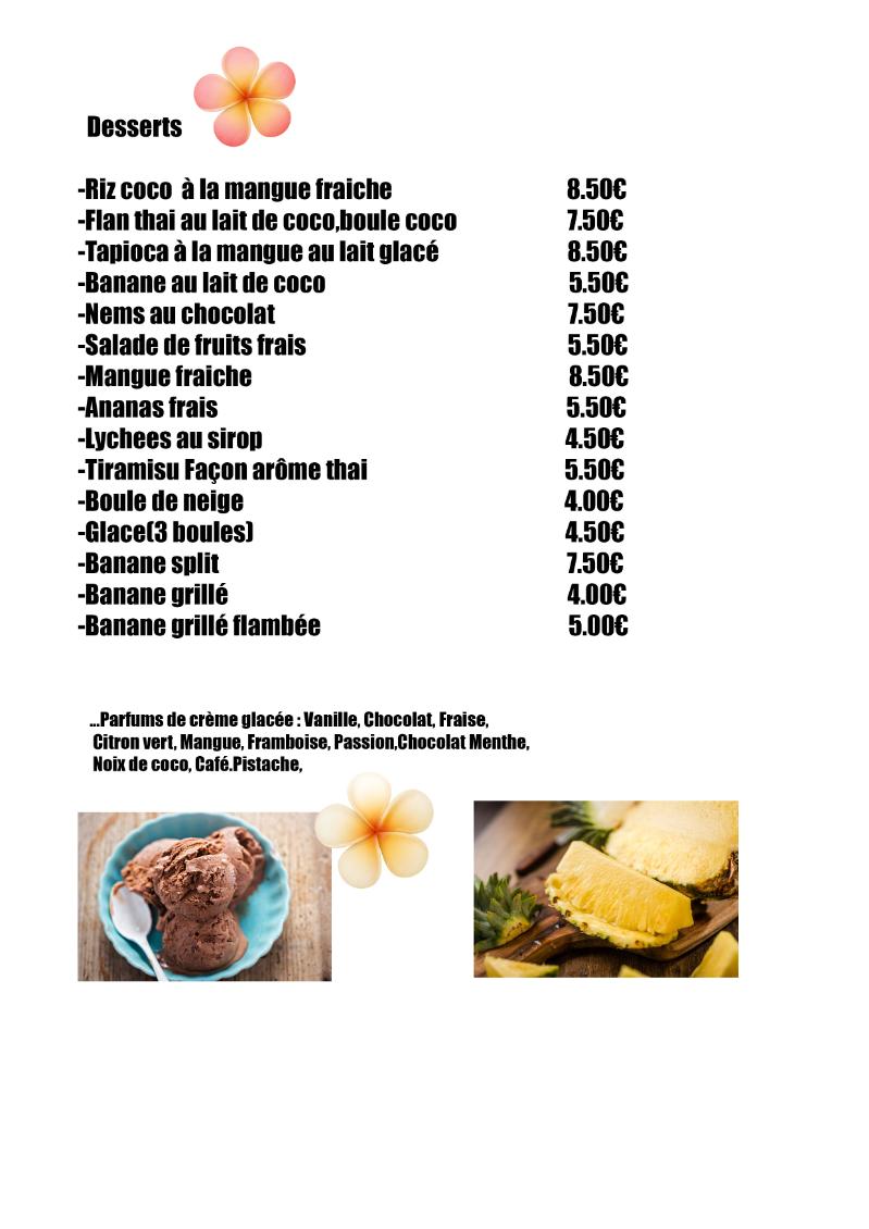 Carte — Desserts